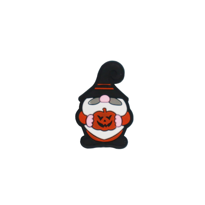 20Pcs Silicone Focal Beads Halloween Dwarf Pumpkin Holding Pumpkin 9