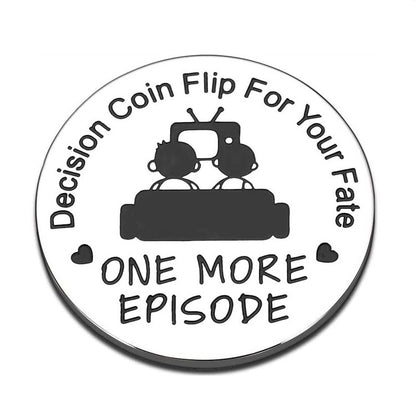 Go to Bed Decision Coin Stainless Steel Engraved Side 30mm 5