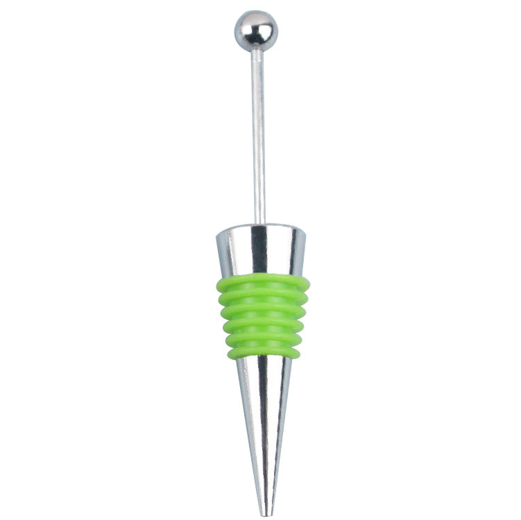 Beadable Wine Stopper Aluminum Alloy DIY Craft Supplies 12cm 3