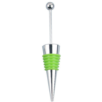 Beadable Wine Stopper Aluminum Alloy DIY Craft Supplies 12cm 3