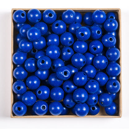 50pcs 16mm Colored Round Wooden Beads Jewelry Making DIY Craft 11
