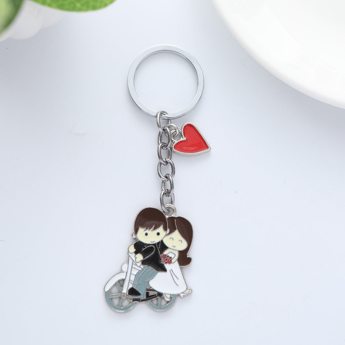 Love Couple Alloy Keychain Metal Romantic Charm 12