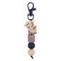 Cartoon Animal Cattle Silicone Bead Keychain with Beaded Charm 10