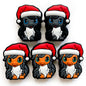 20Pcs Silicone Focal Beads Christmas Pony Wearing Santa Hat 2