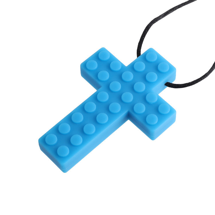 Silicone Cross Teething Necklace Sensory Fidget Toy 3 Pack 11