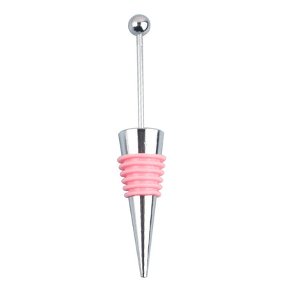 Beadable Wine Stopper Aluminum Alloy DIY Craft Supplies 12cm 6