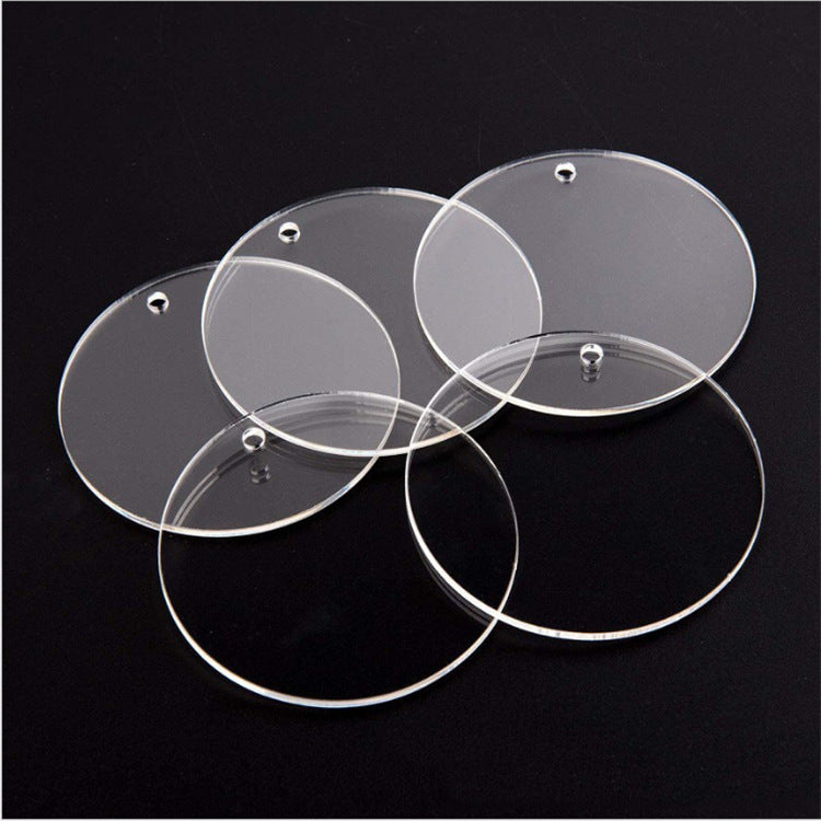 Transparent Circle Acrylic Sublimation Keychain Blank 5CM & 7.6CM Round