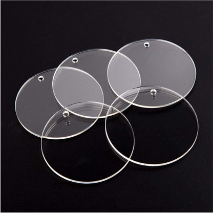 Transparent Circle Acrylic Sublimation Keychain Blank 5CM & 7.6CM Round