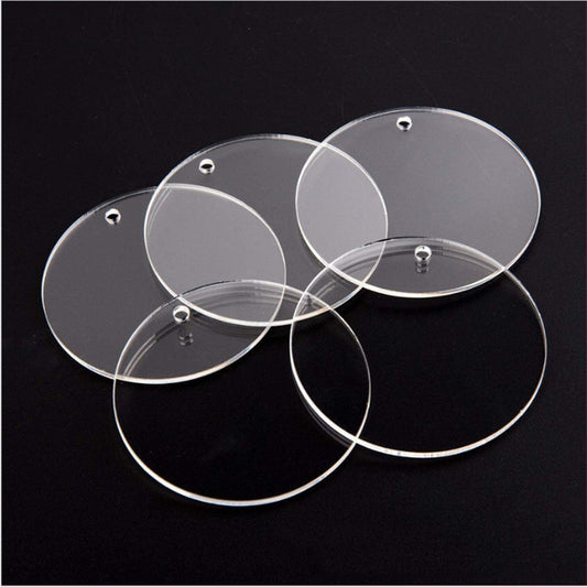 Transparent Circle Acrylic Sublimation Keychain Blank 5CM & 7.6CM Round