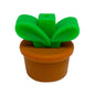 20Pcs Silicone 3D Focal Beads Flowerpot Grass With Leaf Detail 6
