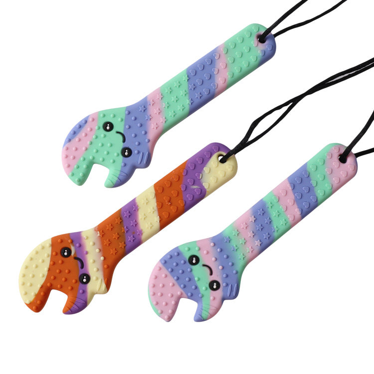 Silicone Baby Teething Toy Large Wrench Shape for Infant 3