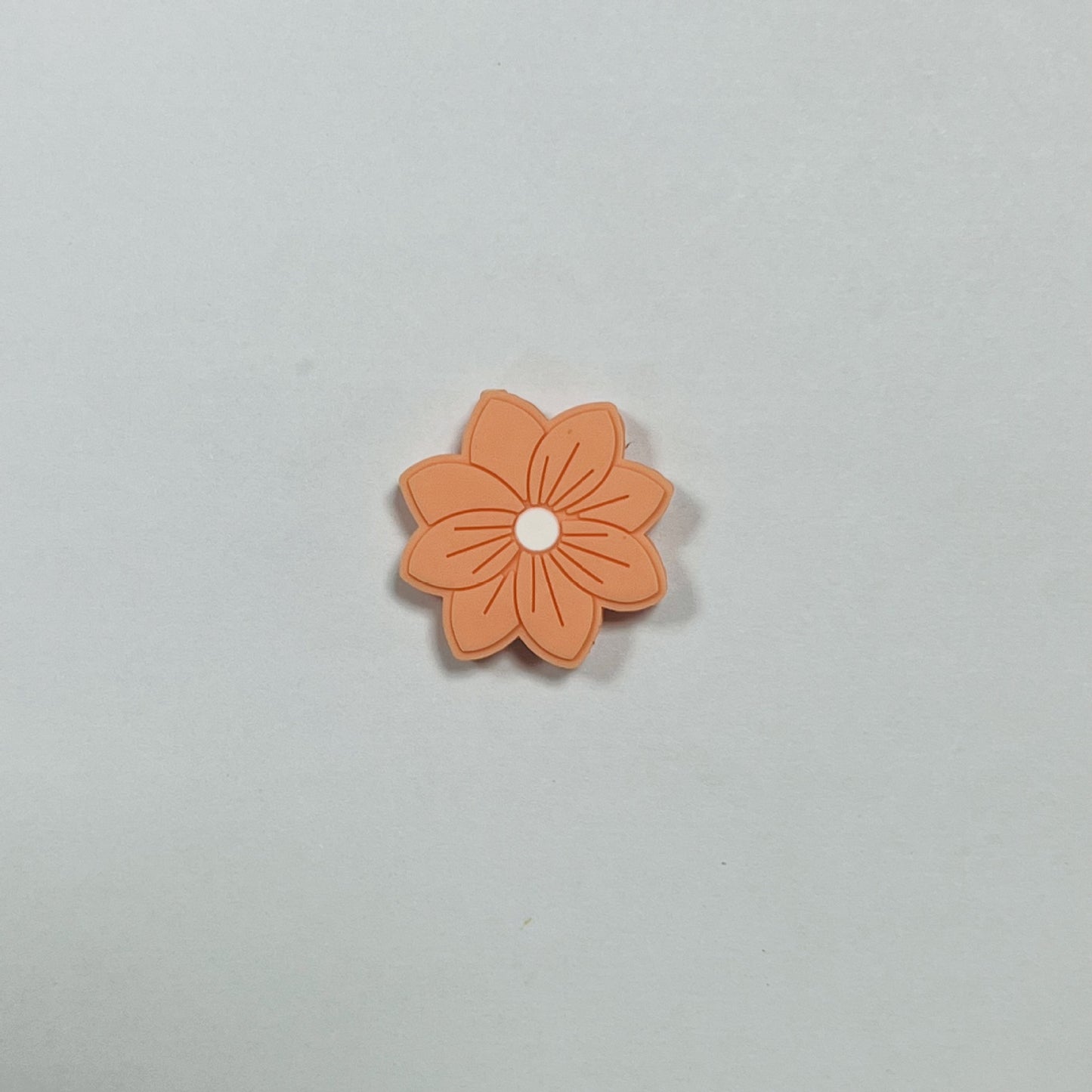 20Pcs Silicone Focal Beads Flower Macaron Color Simple Edition 12