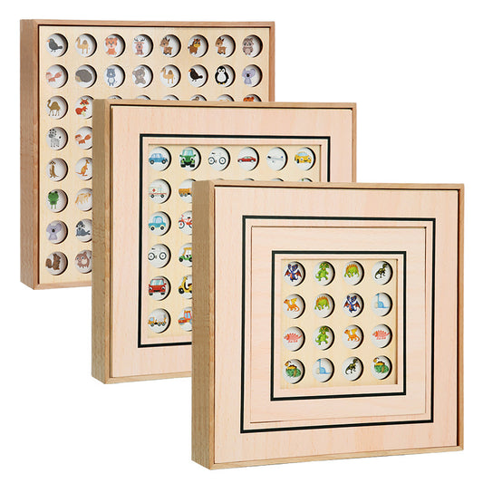 Wooden Memory Chess Montessori Toys Educational Toy