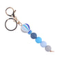 Hot Air Balloon Silicone Bead Keychain with Lobster Clasp Charm 7