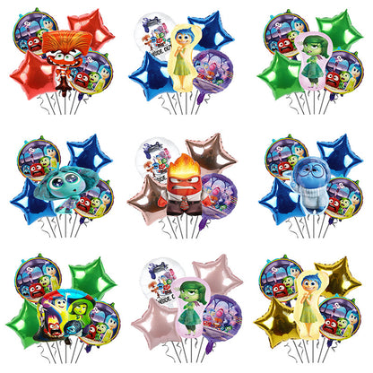 Inside Out Foil Balloon Set Birthday Party Decoration 5pcs