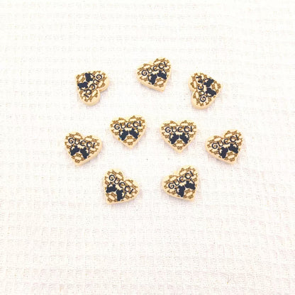 20Pcs Silicone Focal Beads Love Heart Printed Design