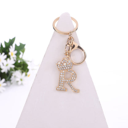 Alloy Diamond Letter Keychain Zinc Alloy Material A to Z Initial 21