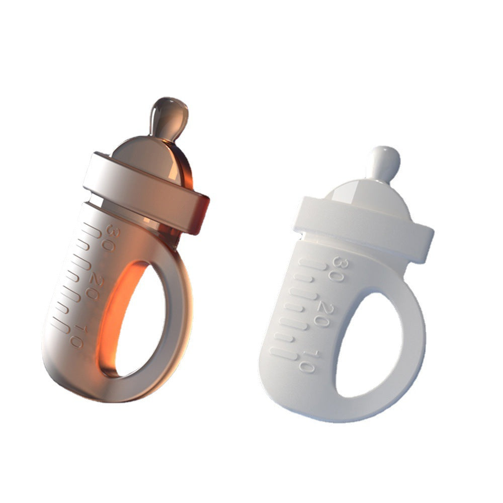 Silicone Baby Bottle Teething Toy Soft Gum Chew for Babies 2Pcs 5