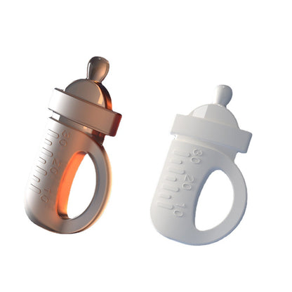 Silicone Baby Bottle Teething Toy Soft Gum Chew for Babies 2Pcs 5