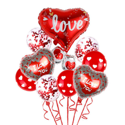 Valentine's Day I Love You Wedding Foil Balloon Set 5