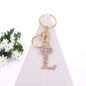Alloy Diamond Letter Keychain Zinc Alloy Material A to Z Initial 16
