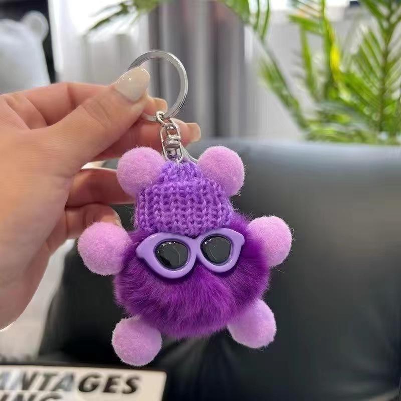 Small Monster Pom Pom Doll Keychain Plush Charm Accessory 15