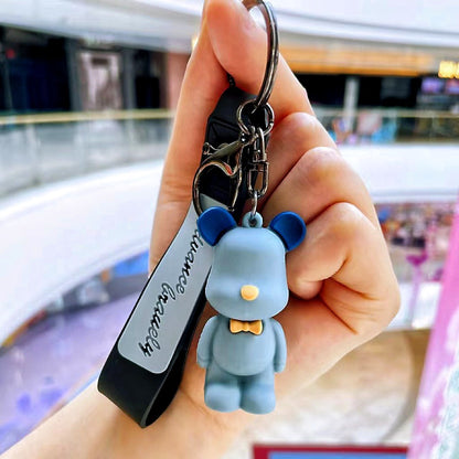 Bear Silicone Keychain with Silicone Strap Charm for Bag or Keys 6