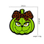20Pcs Silicone Focal Beads Green Pumpkin Wearing Bow 3