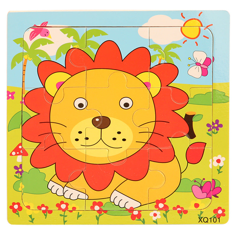 Wooden Puzzle Educational Toy 9 Pieces for Kids Early Development 51