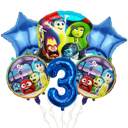 Inside Out Foil Balloon Set Kids Birthday Party Decoration 5pcs 10pcs 25