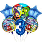 Inside Out Foil Balloon Set Kids Birthday Party Decoration 5pcs 10pcs 25