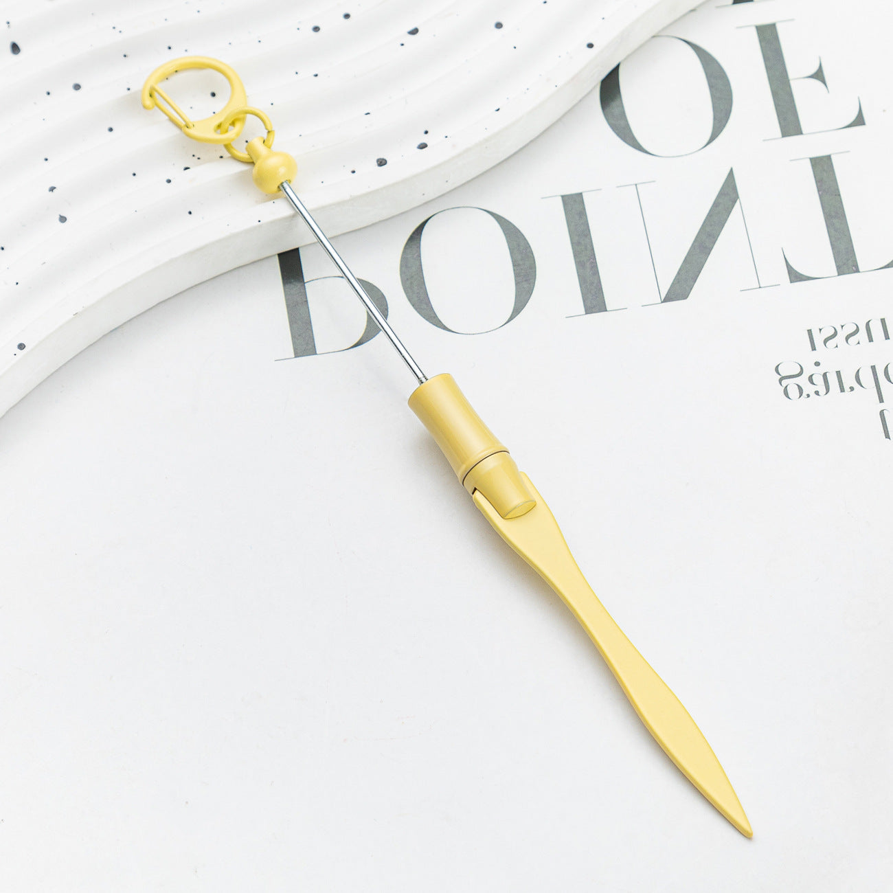 Beadable Letter Opener Metal DIY Craft Supplies 18.4cm Keychain 14