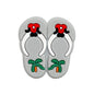 20pcs Silicone Focal Beads Slippers Pair with Palm Tree Detail 6