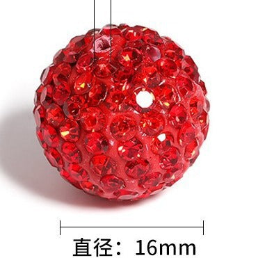 20pcs 16mm Clay Rhinestone Beads Mix Colors DIY Jewelry Making 4
