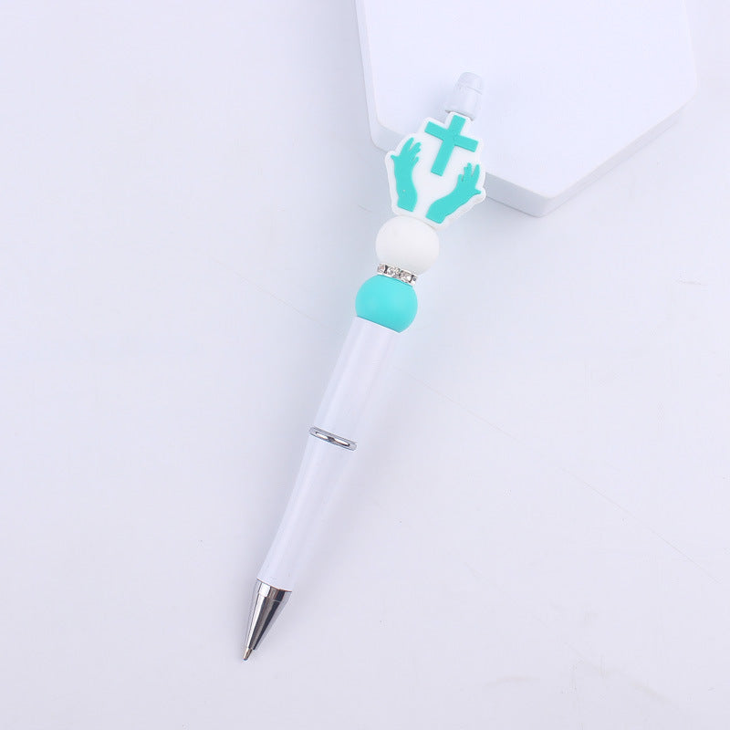 Cartoon Pattern Silicone Beaded Pens Handmade Novelty Pen Gift 26