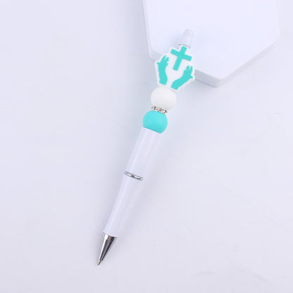 Cartoon Pattern Silicone Beaded Pens Handmade Novelty Pen Gift 26