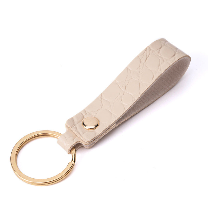 Crocodile Pattern PU Leather Keychain Loop for Women and Men 11