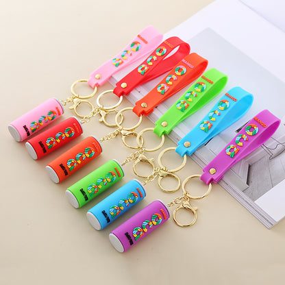 Creative Beverage Bottle PVC Keychain Soft Rubber Charm