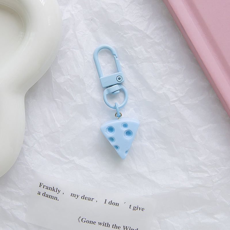 Cheese Slice Resin Keychain Cute Food Charm 3