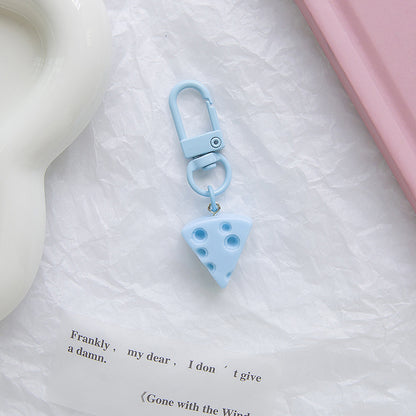 Cheese Slice Resin Keychain Cute Food Charm 3