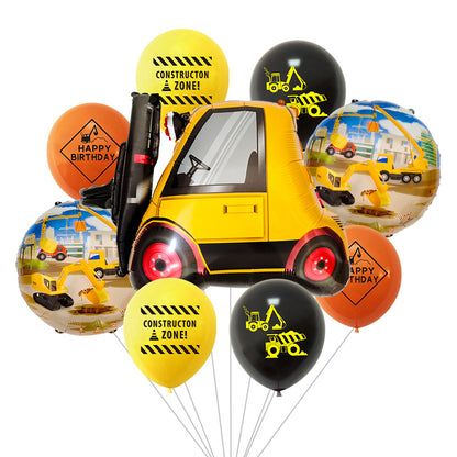 Excavator Foil Balloon Construction Party Decoration Set 6