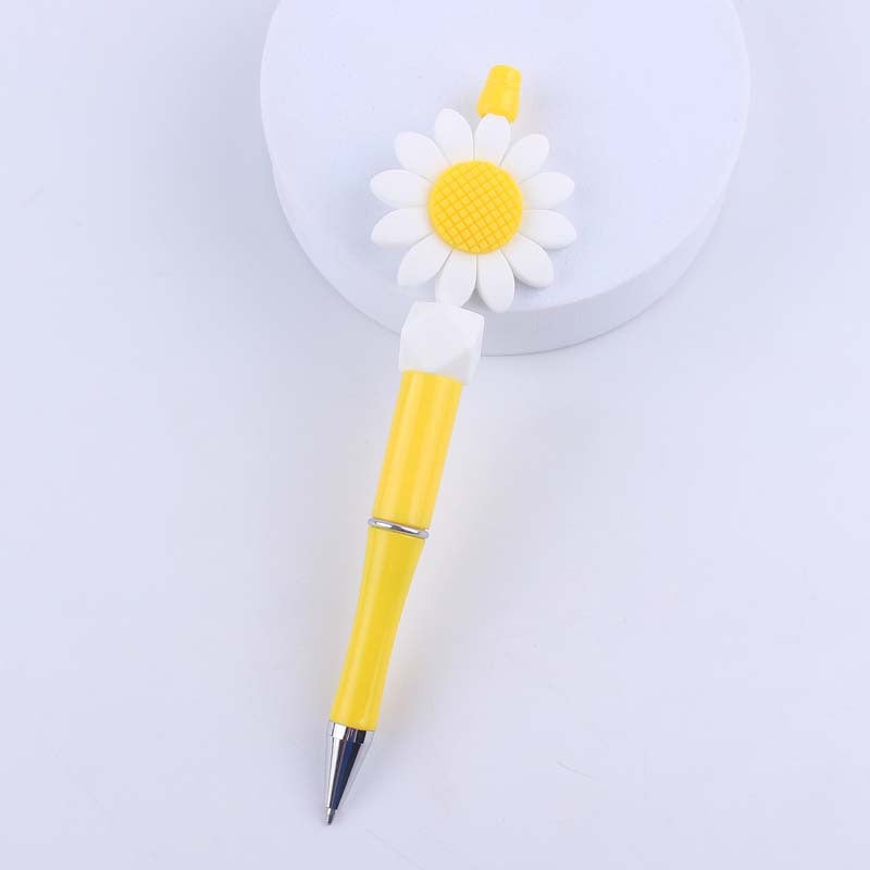 Flower Silicone Beaded Pens Handmade Novelty Ballpoint Pens Gift 11