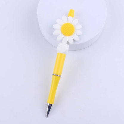 Flower Silicone Beaded Pens Handmade Novelty Ballpoint Pens Gift 11