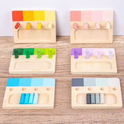Wooden Color Palette Montessori Toys Color Discrimination 2