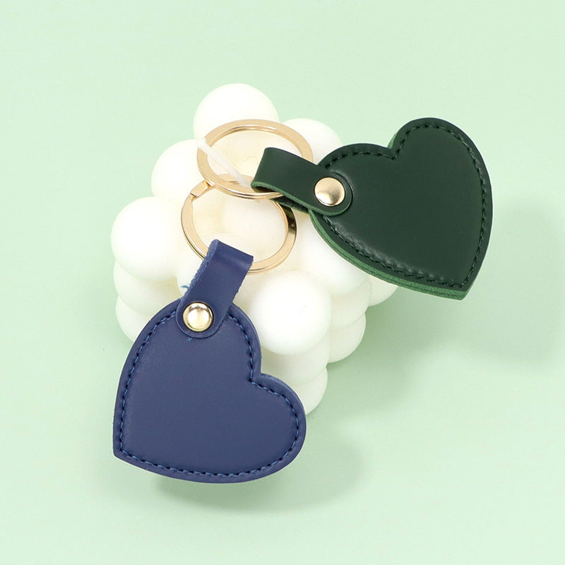Heart Shaped Leather Keychain Classic Style 4