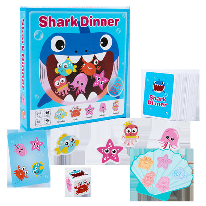 Wooden Shark Chopsticks Puzzle Montessori Toys for Kids