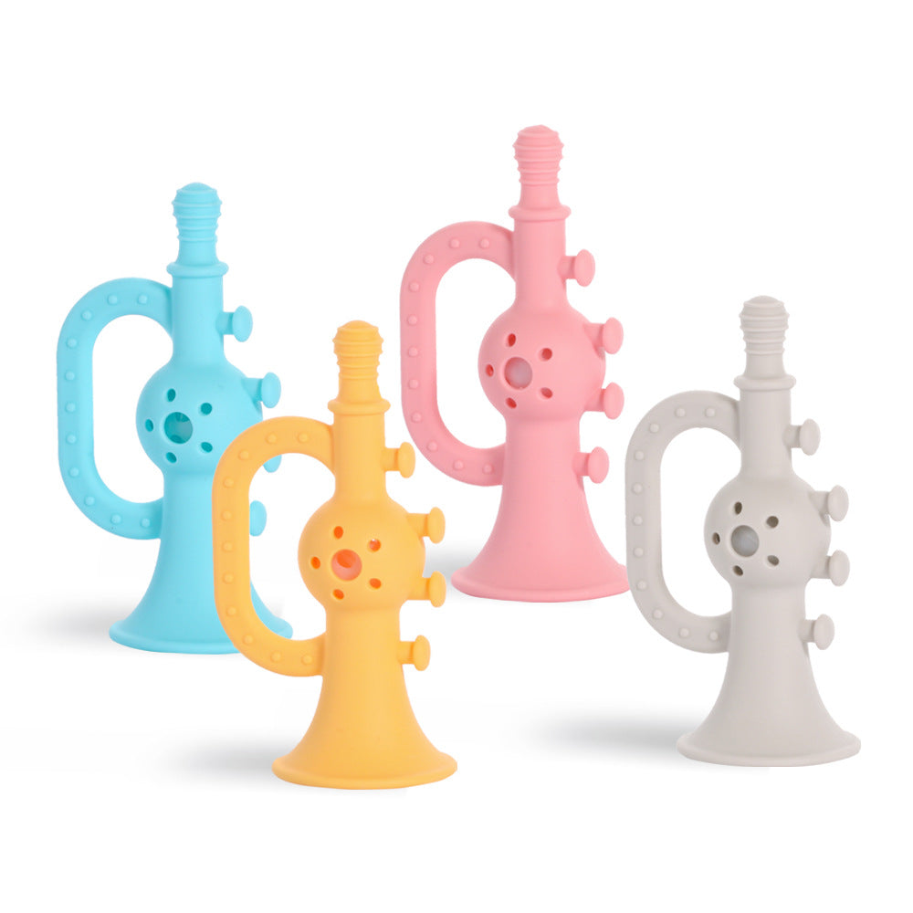 Silicone Baby Teething Toy Small Horn with Ringing Sound 5