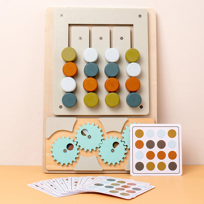 Wooden Montessori Toys Shape Color Cognition Educational Game 2