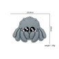 20Pcs Silicone Focal Beads Octopus Fish Front Facing Grey Design 2