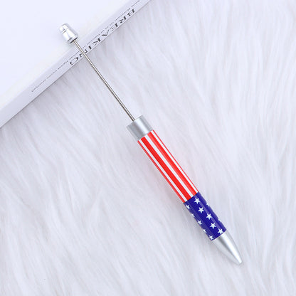 Long Printed Flag Sunflower Pattern Beadable Ballpoint Pens DIY Craft 7